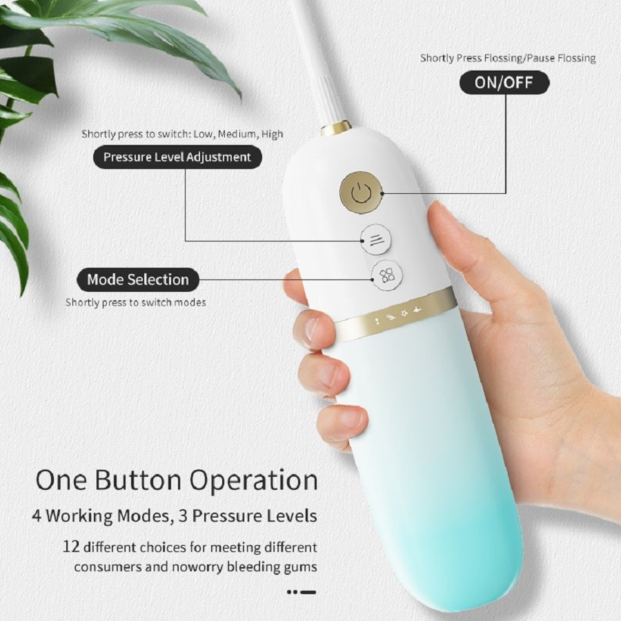 VELORA Portable Water Flosser 200ml — IPX7 Waterproof, USB Rechargeable - VELORA - Oral Care