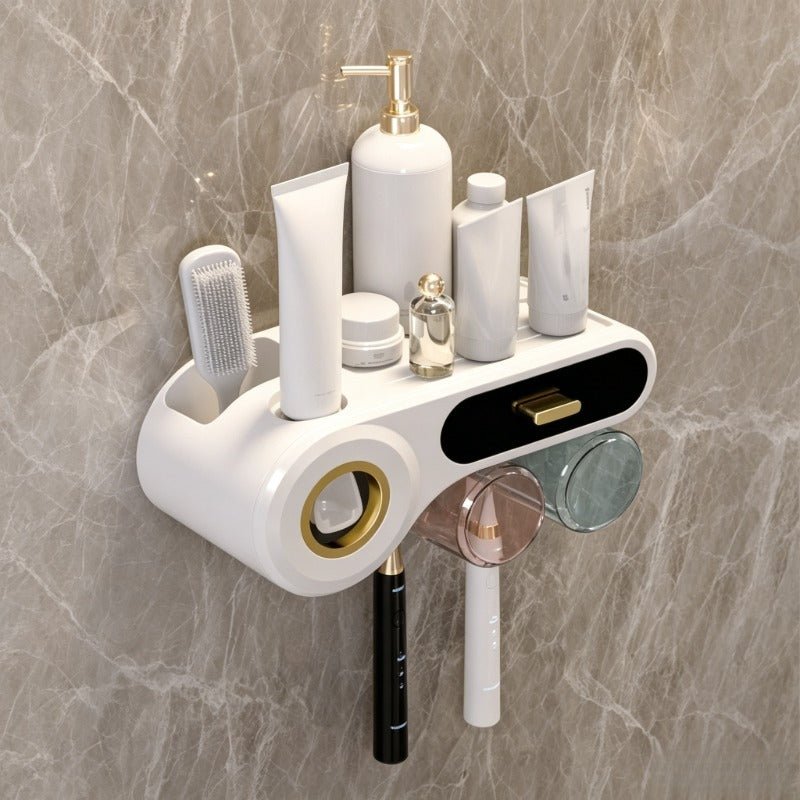 VELORA Wall-Mount Toothbrush & Toothpaste Dispenser - VELORA - Bathroom Accessories