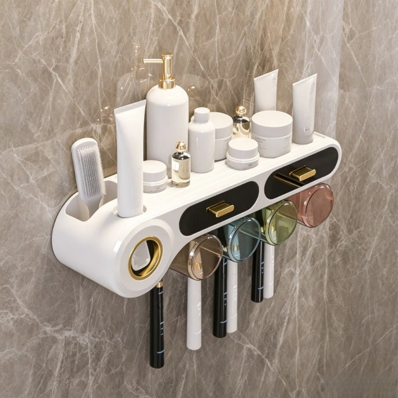 VELORA Wall-Mount Toothbrush & Toothpaste Dispenser - VELORA - Bathroom Accessories