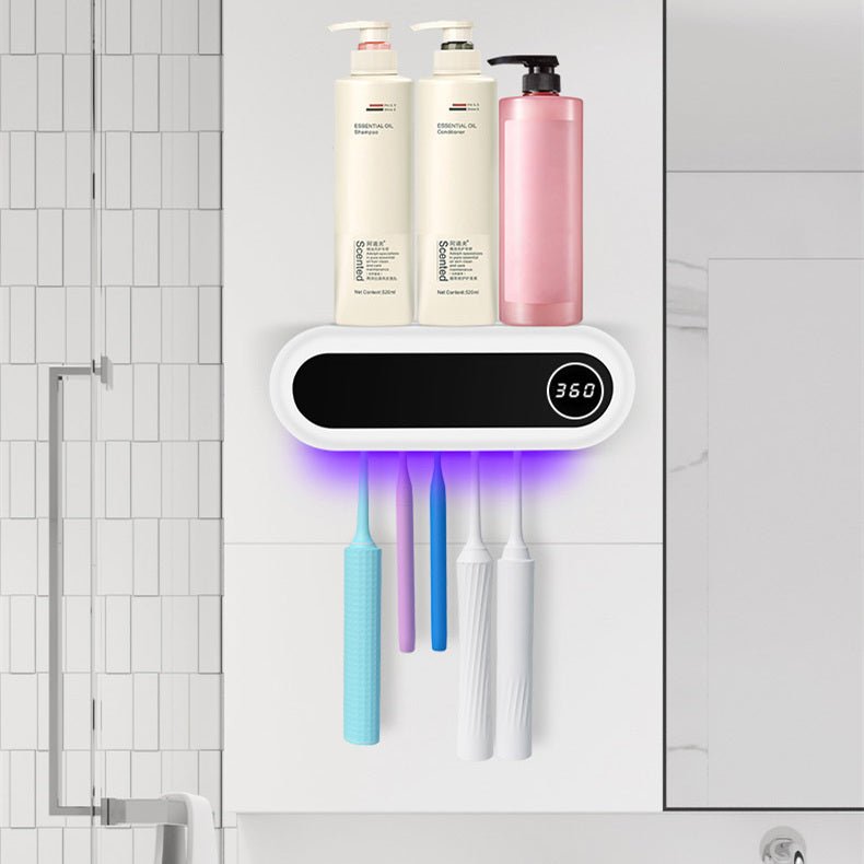 VELORA UV Toothbrush Sterilizer — Kills 99.9% Bacteria, Wall-Mounted, Holds 5 Brushes - VELORA - Bathroom Accessories