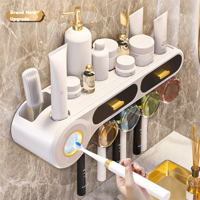 VELORA Wall-Mount Toothbrush & Toothpaste Dispenser - VELORA - Bathroom Accessories